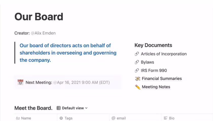 理事会管理テンプレート製品画像
