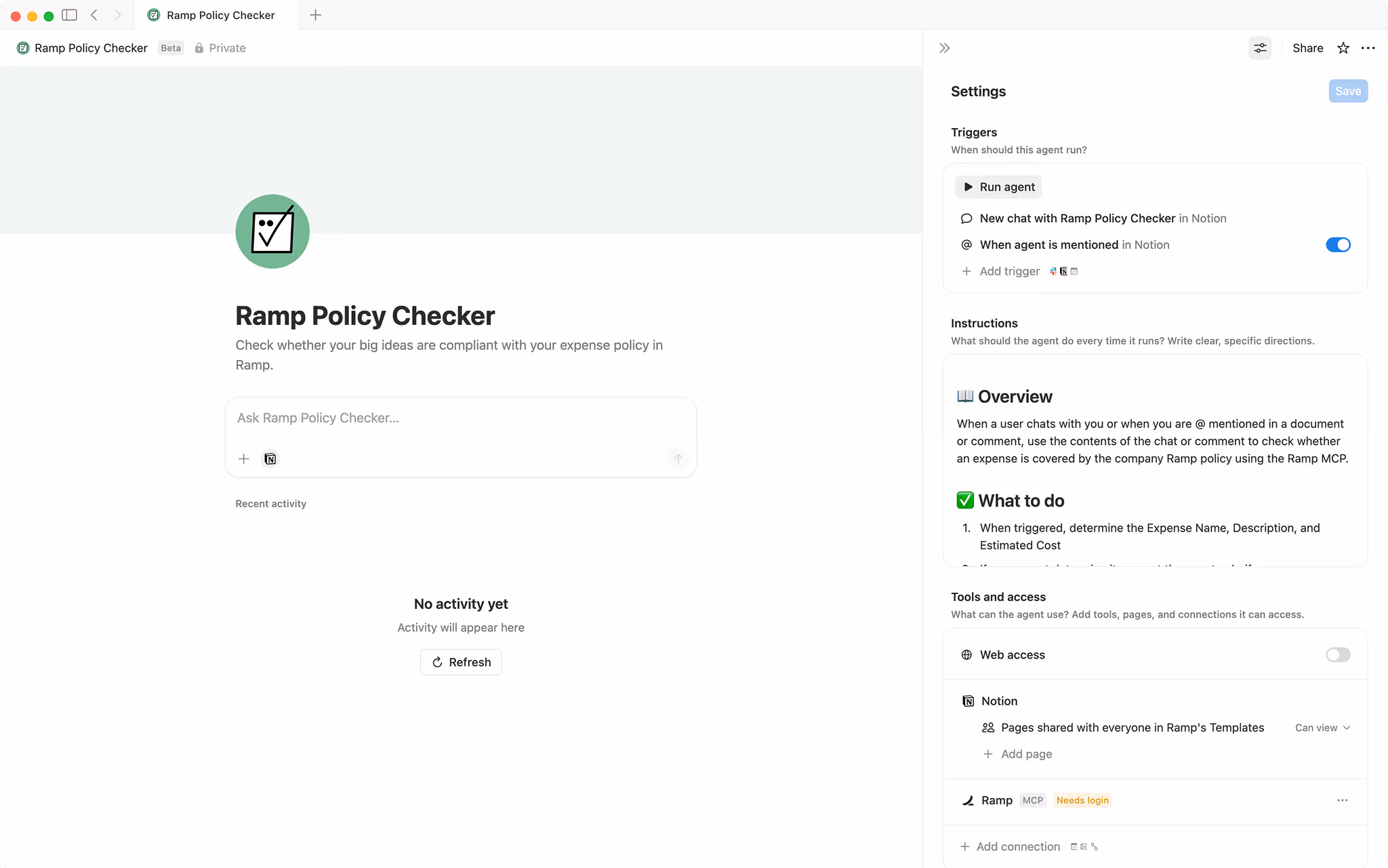 Ramp Policy Checker