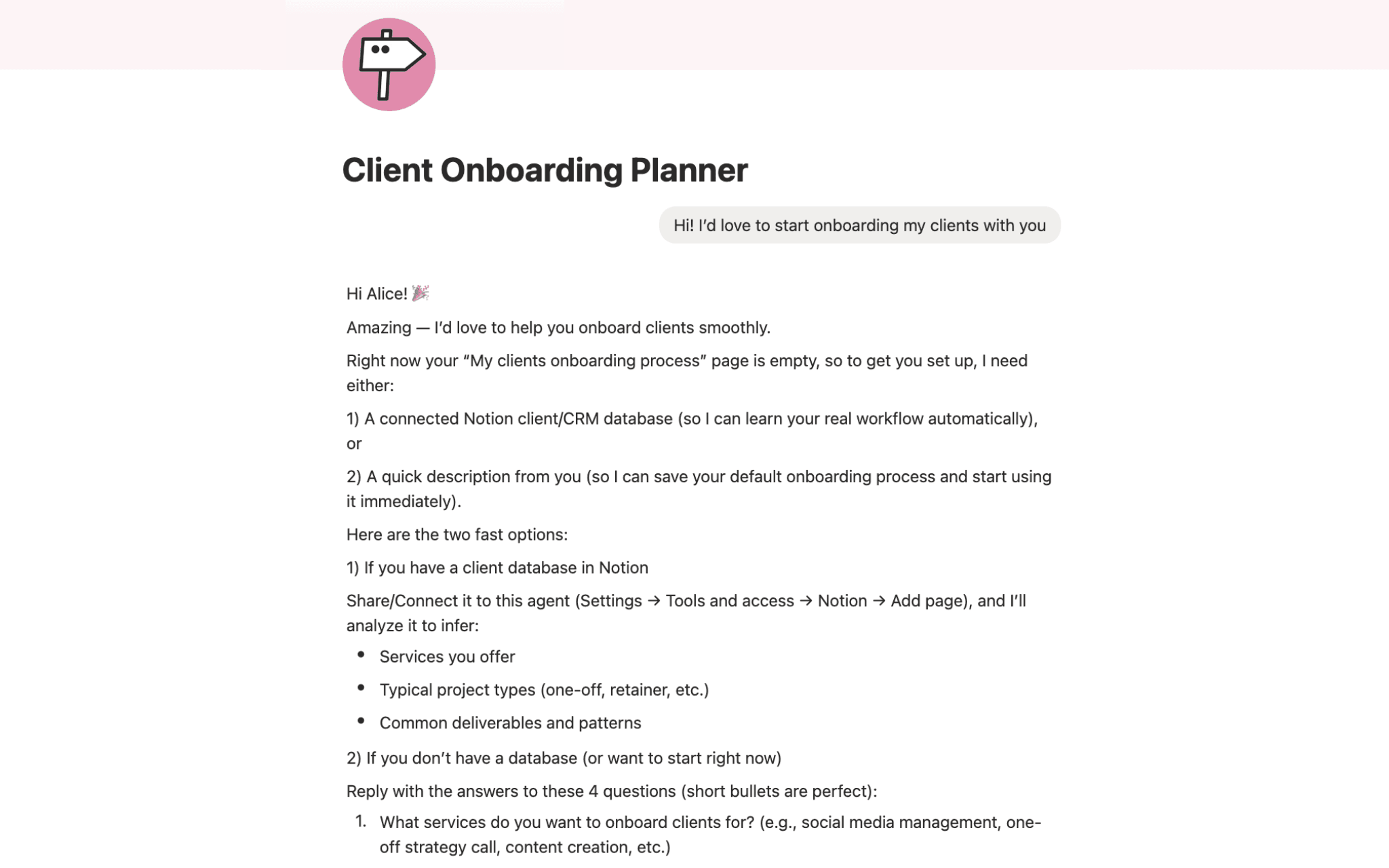 Client Onboarding Planner