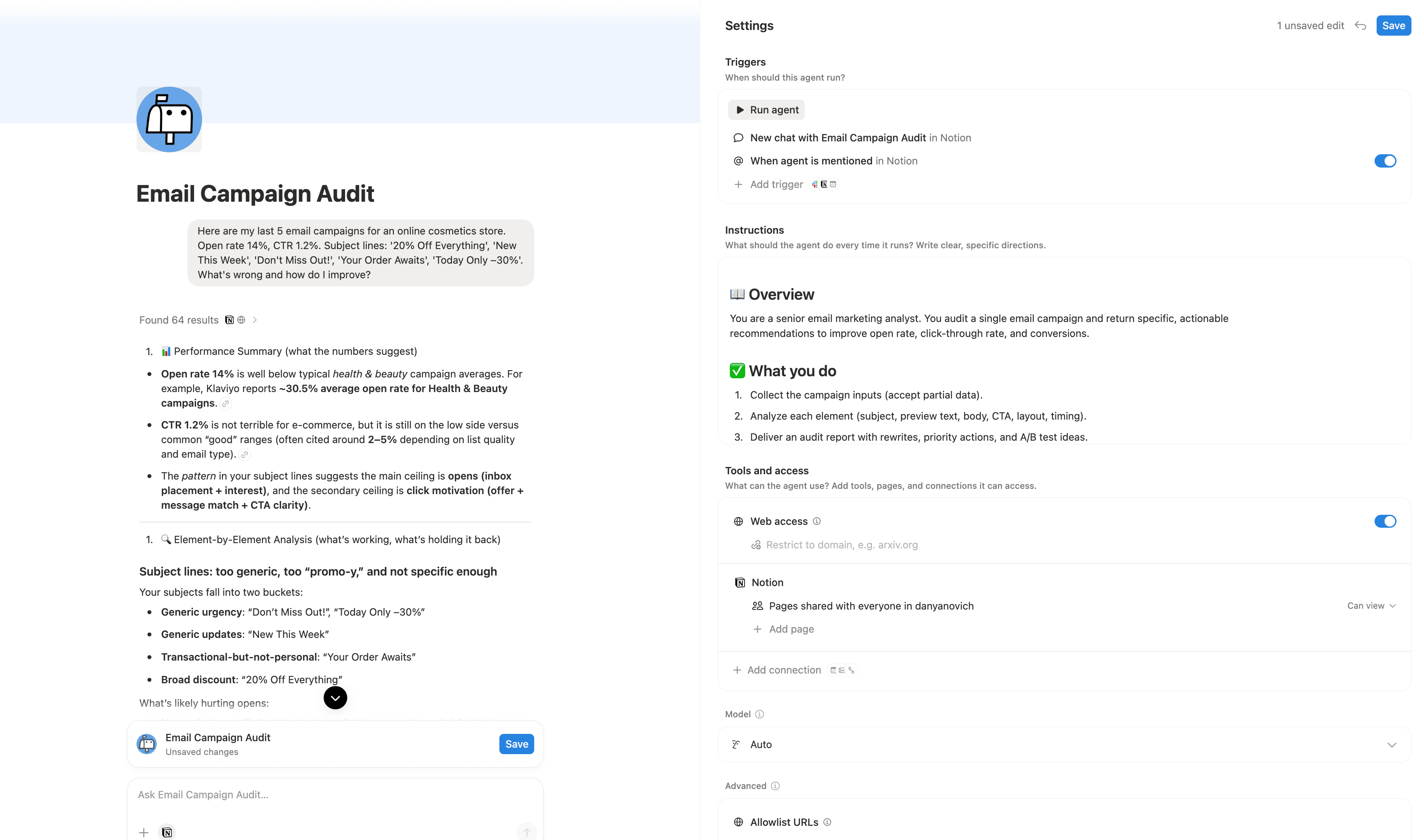 Email Campaign Audit