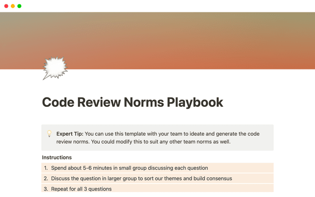 Brainstorming Code Review Norms