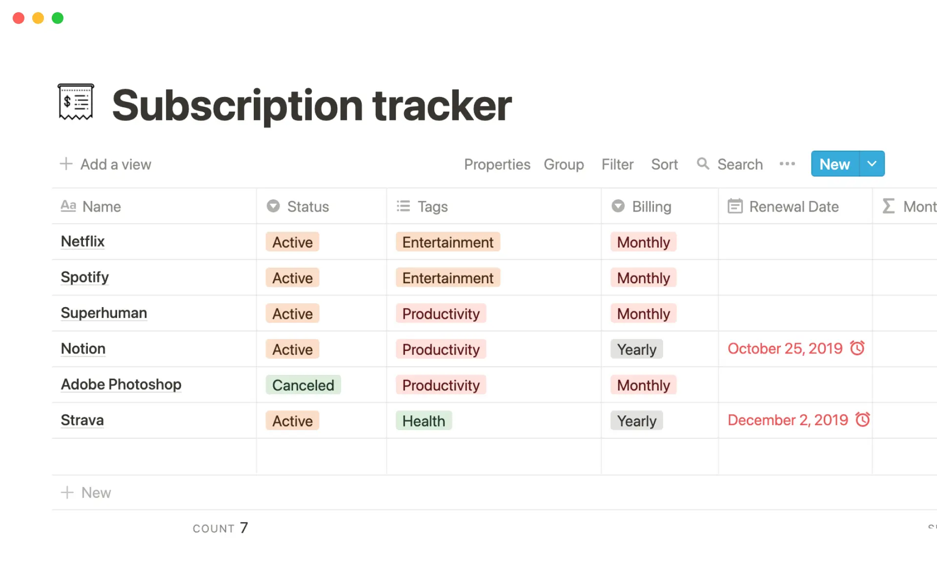 Imagem da coleção top-10-free-subscription-tracker-templates-in-notion